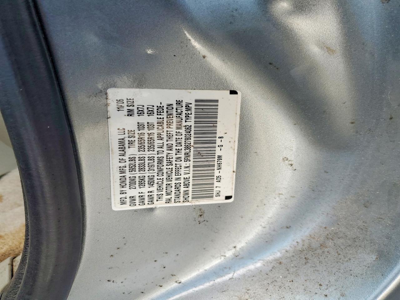 2007 HONDA ODYSSEY