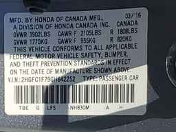 2016 HONDA CIVIC