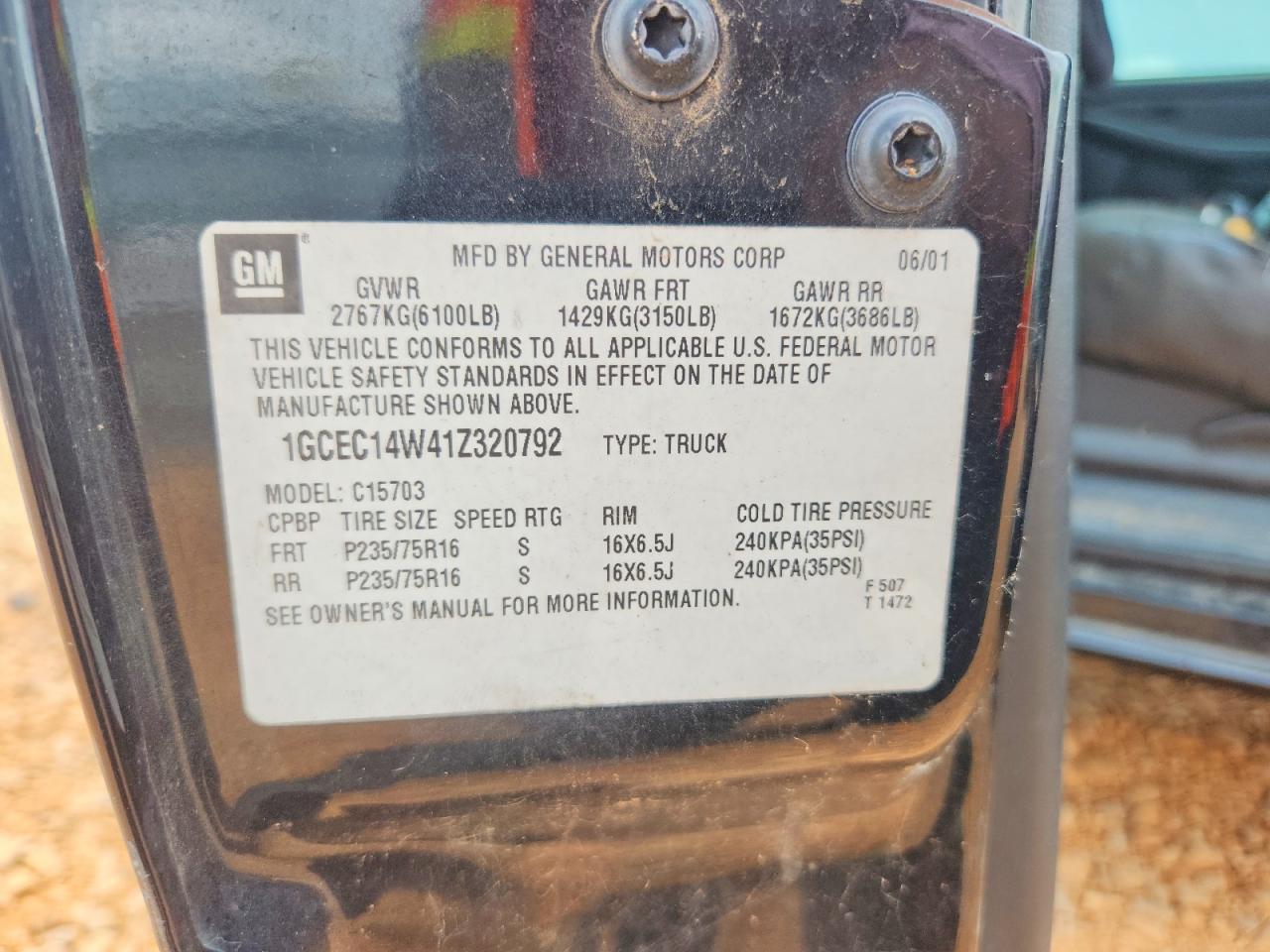2001 CHEVROLET SILVERADO 1500