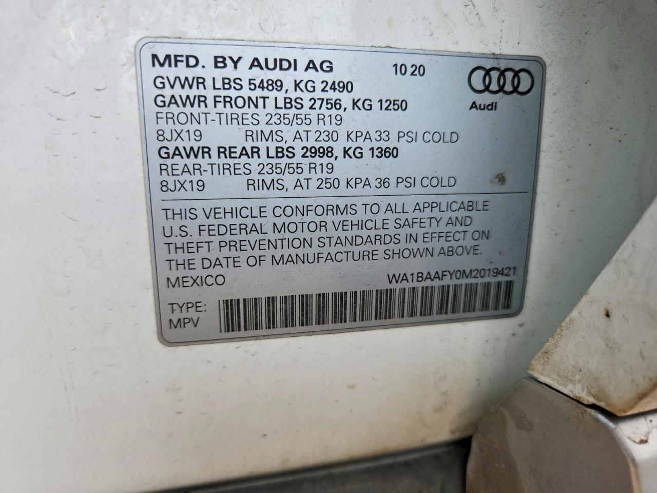 2021 AUDI Q5