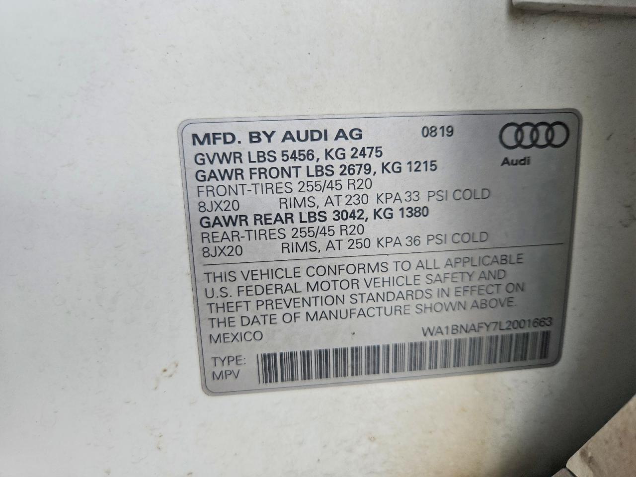 2020 AUDI Q5