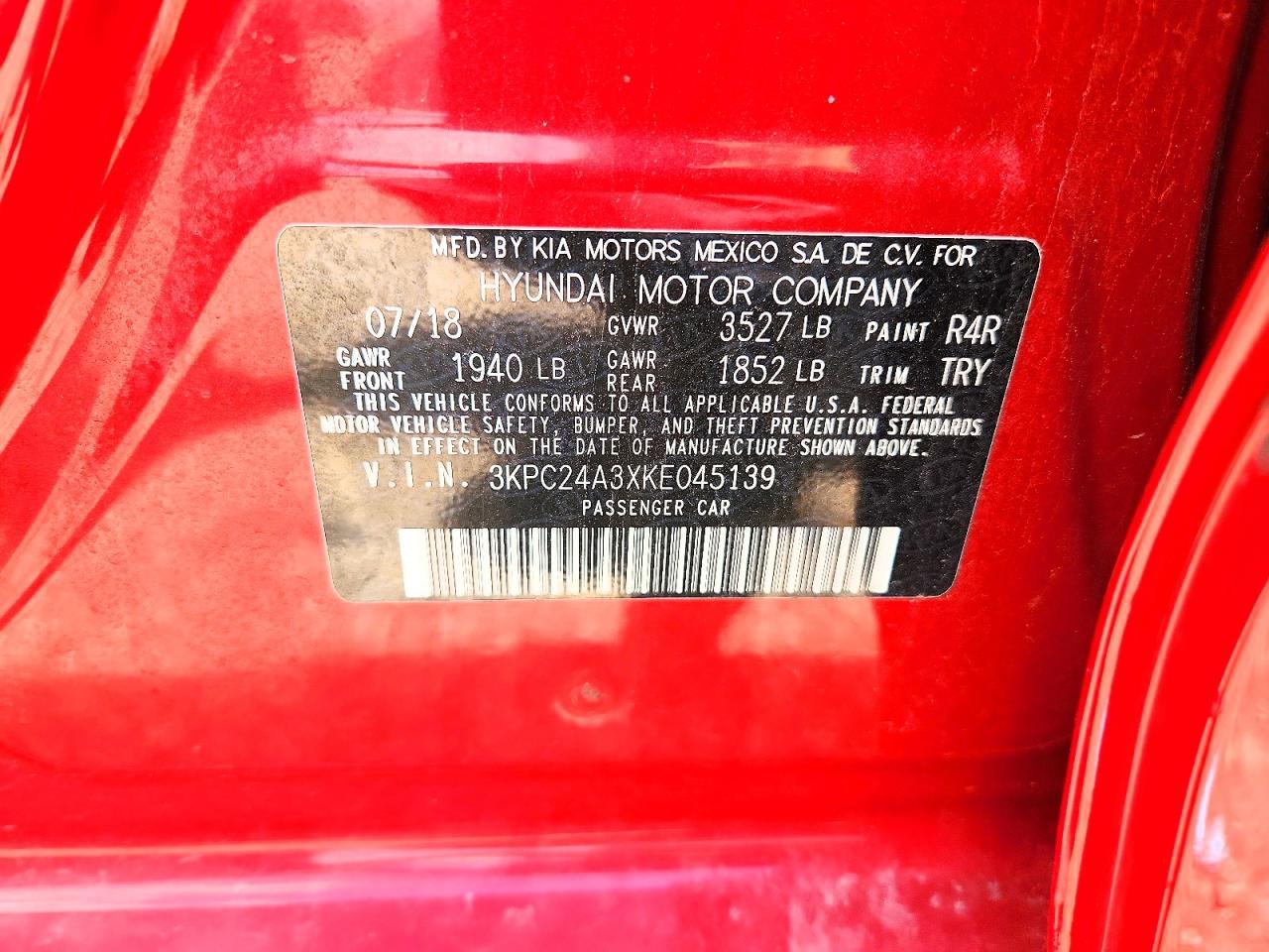 2019 HYUNDAI ACCENT