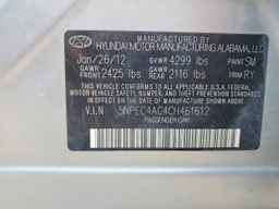 2012 HYUNDAI SONATA