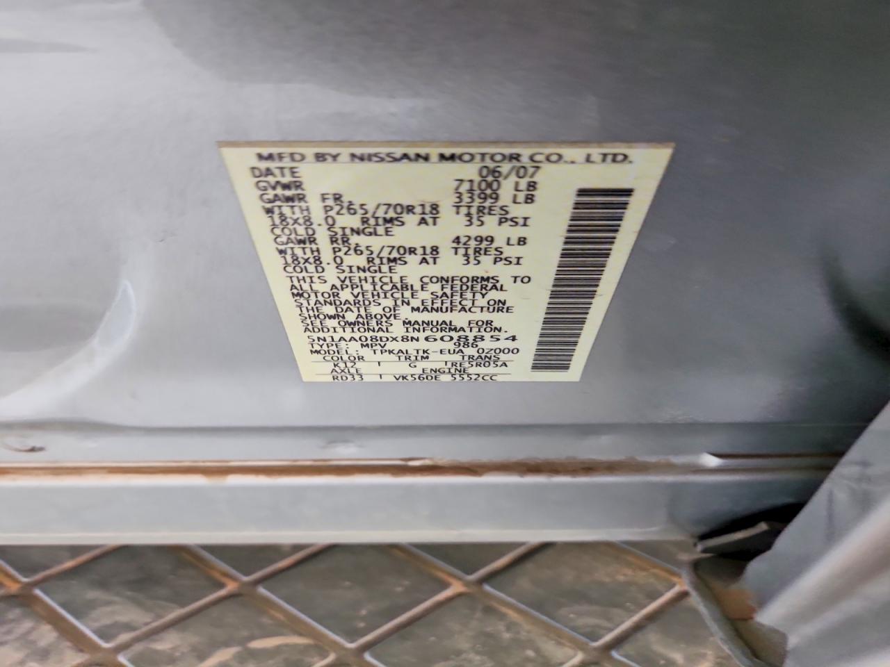 2008 NISSAN Armada