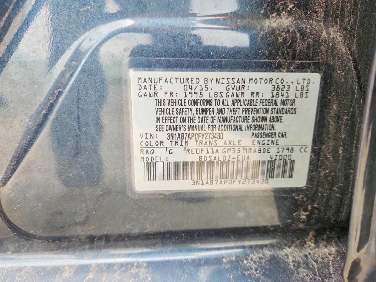 2015 NISSAN SENTRA