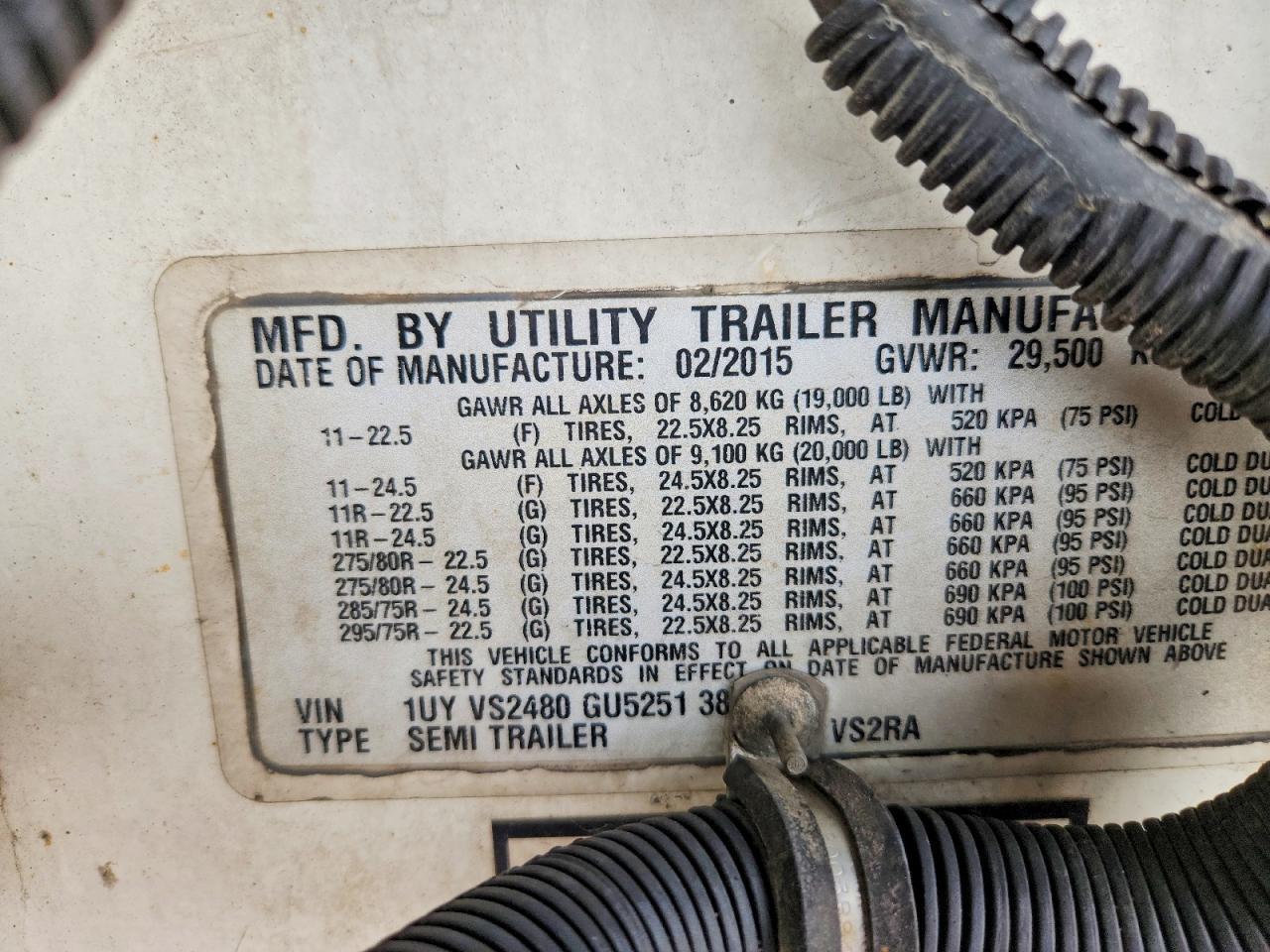 2016 Utility Trailer Manufacture Trailer