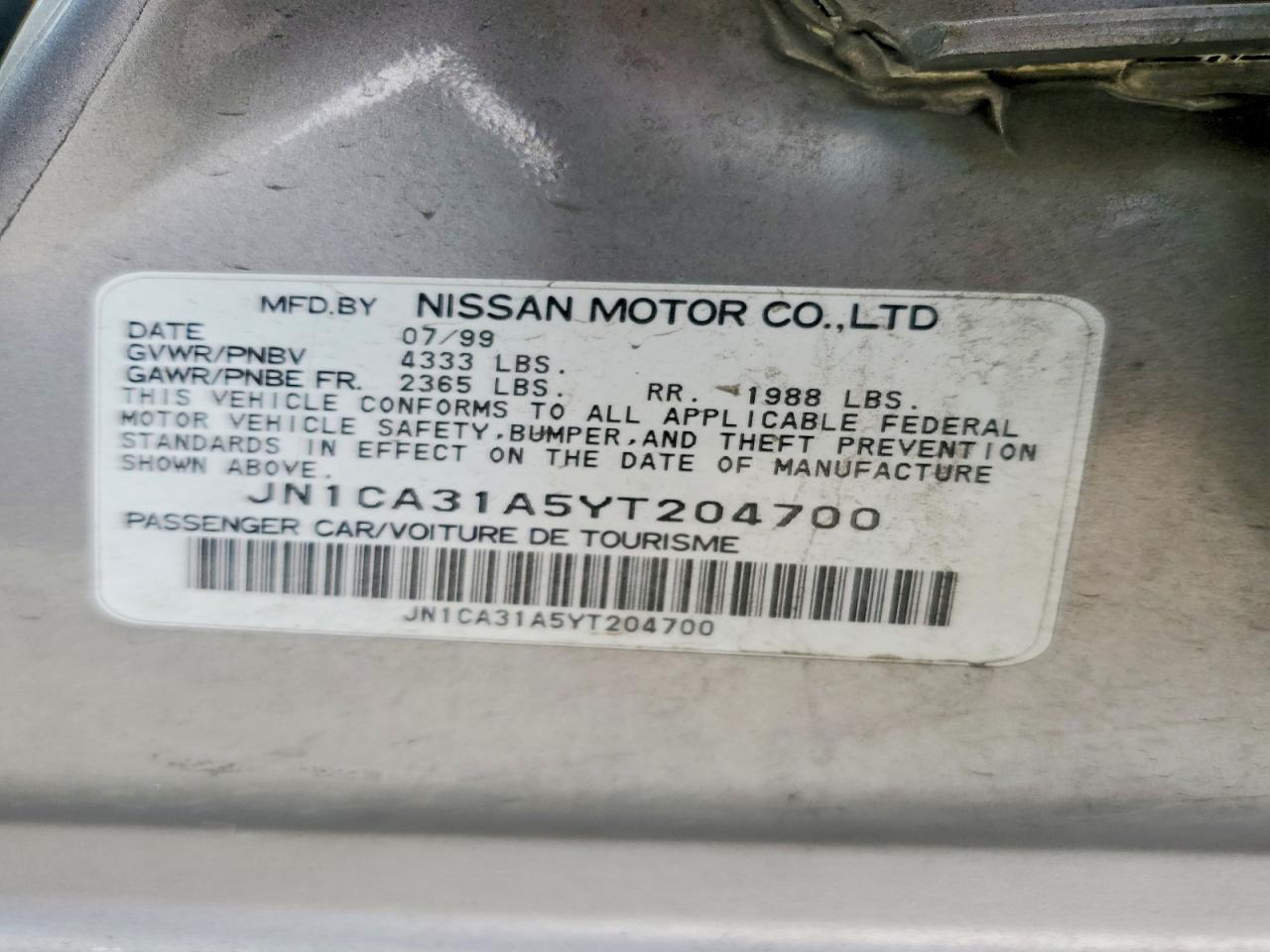 2000 NISSAN Maxima