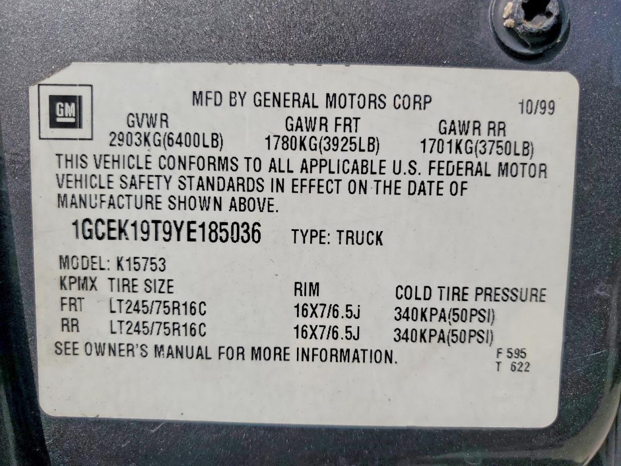 2000 CHEVROLET Silverado