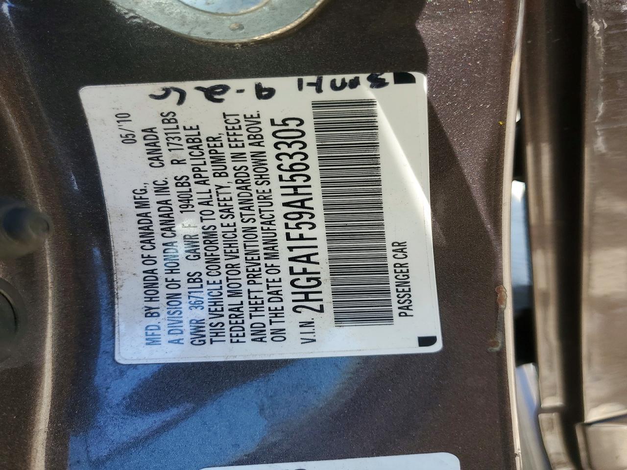 2010 HONDA CIVIC