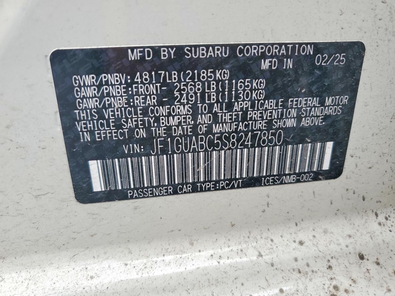 2025 SUBARU IMPREZA