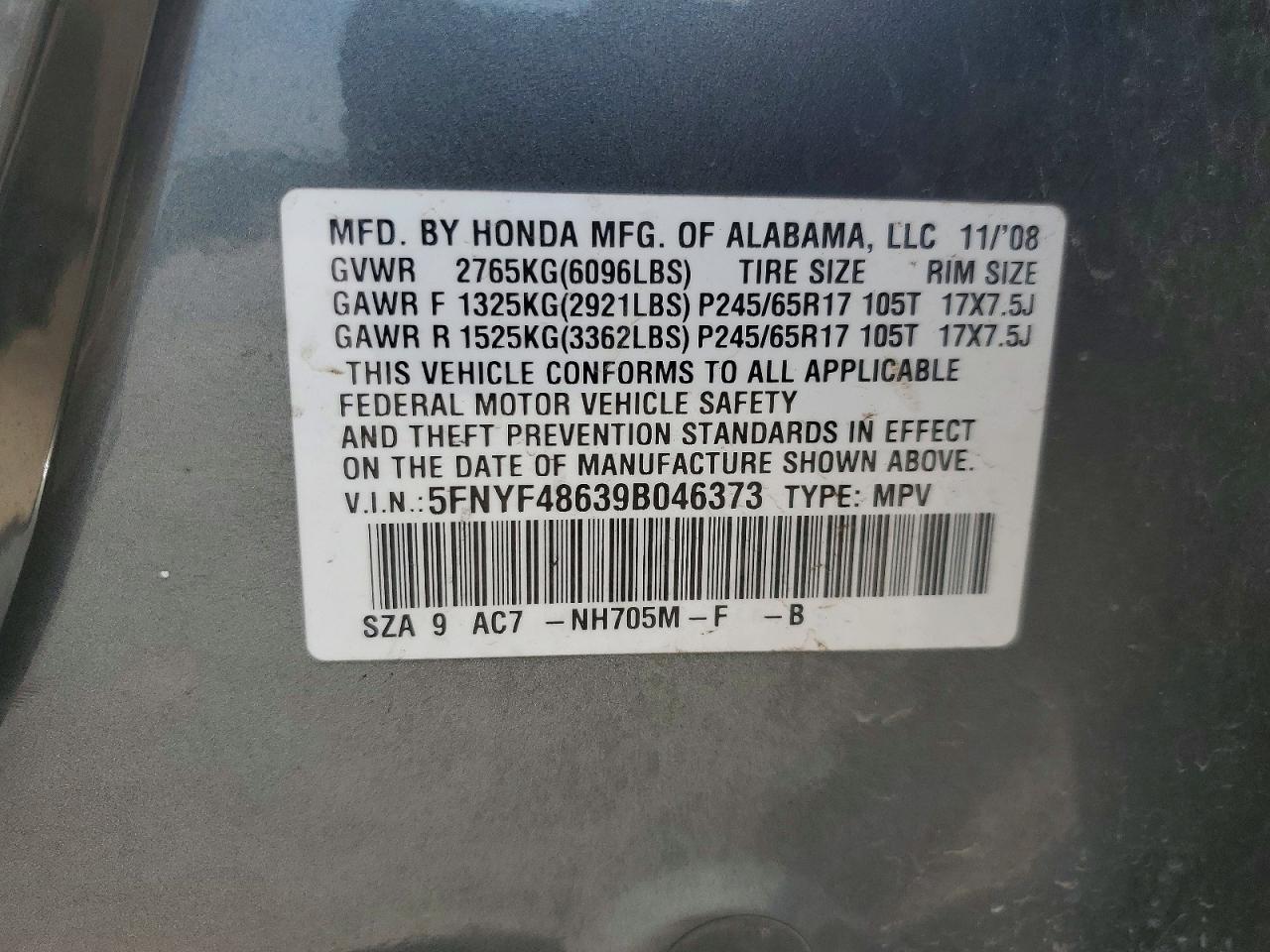2009 HONDA PILOT