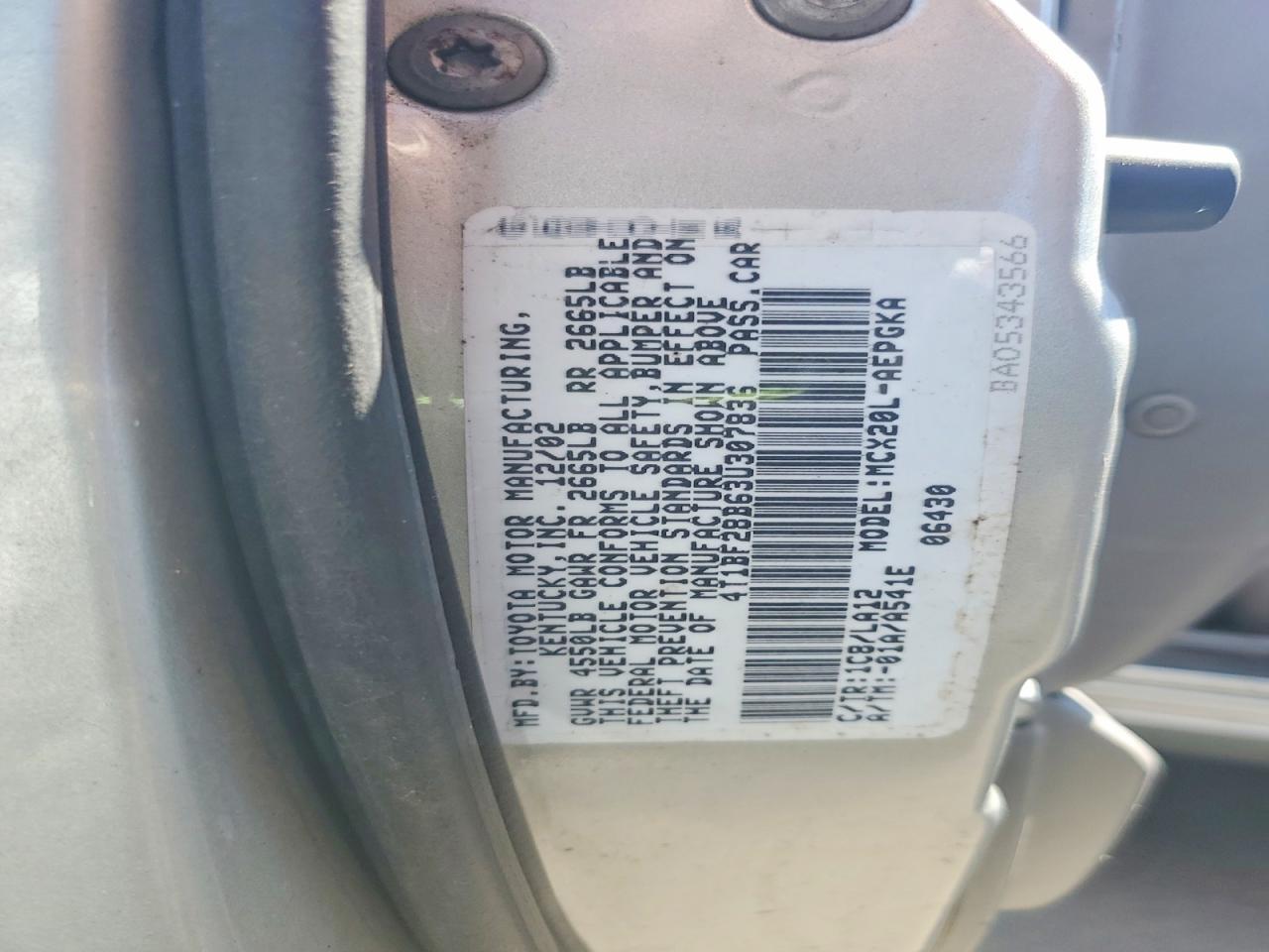 2003 TOYOTA Avalon