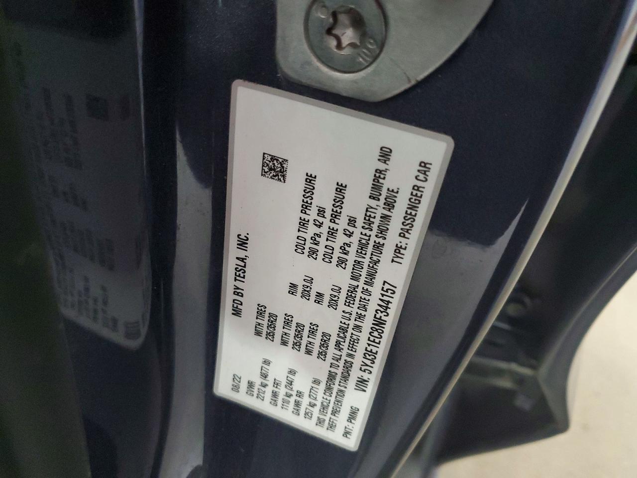 2022 TESLA MODEL 3