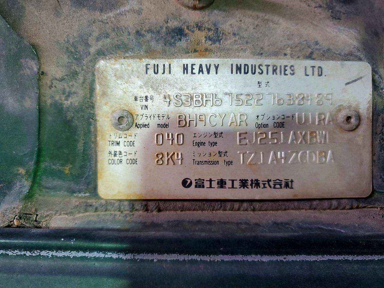 2002 SUBARU Legacy