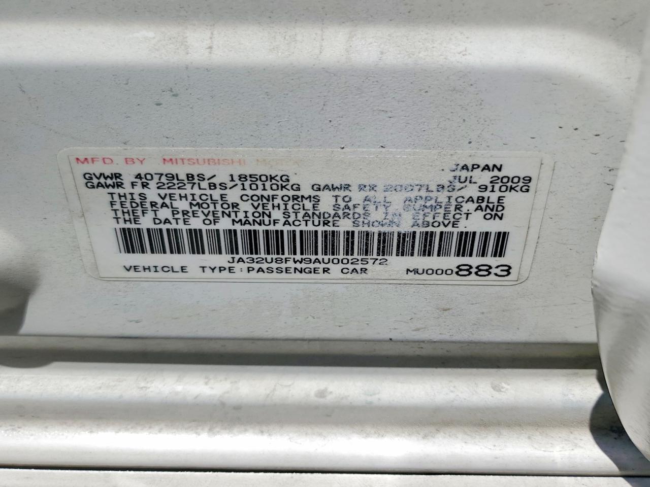 2010 MITSUBISHI LANCER
