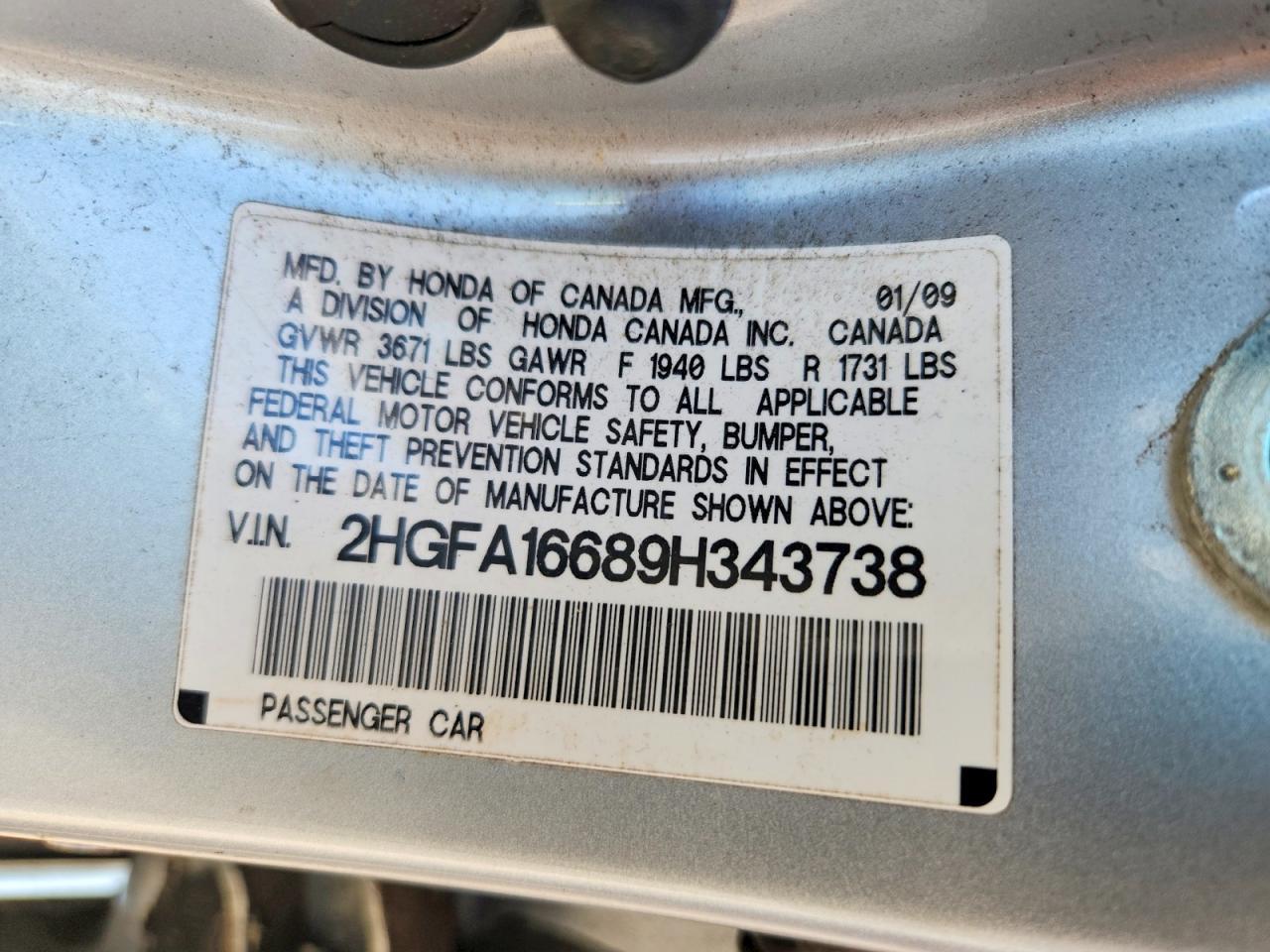 2009 HONDA CIVIC