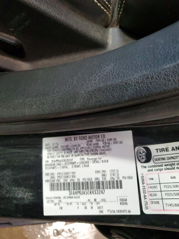 2012 FORD FUSION