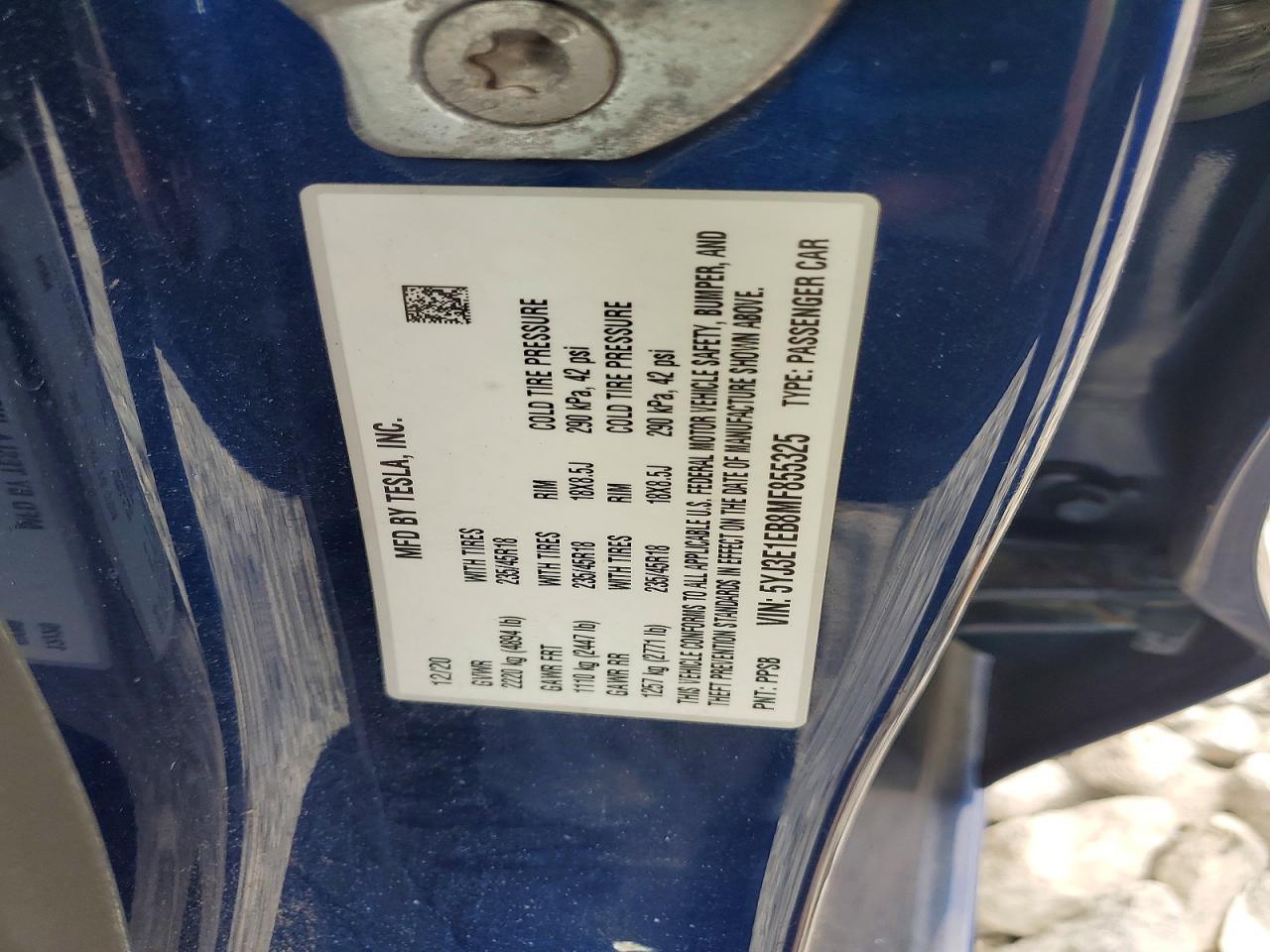 2021 TESLA MODEL 3