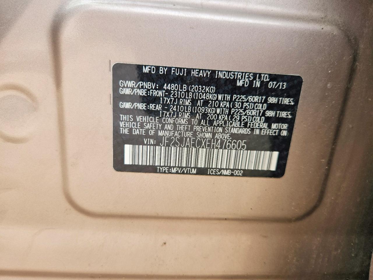 2014 SUBARU FORESTER