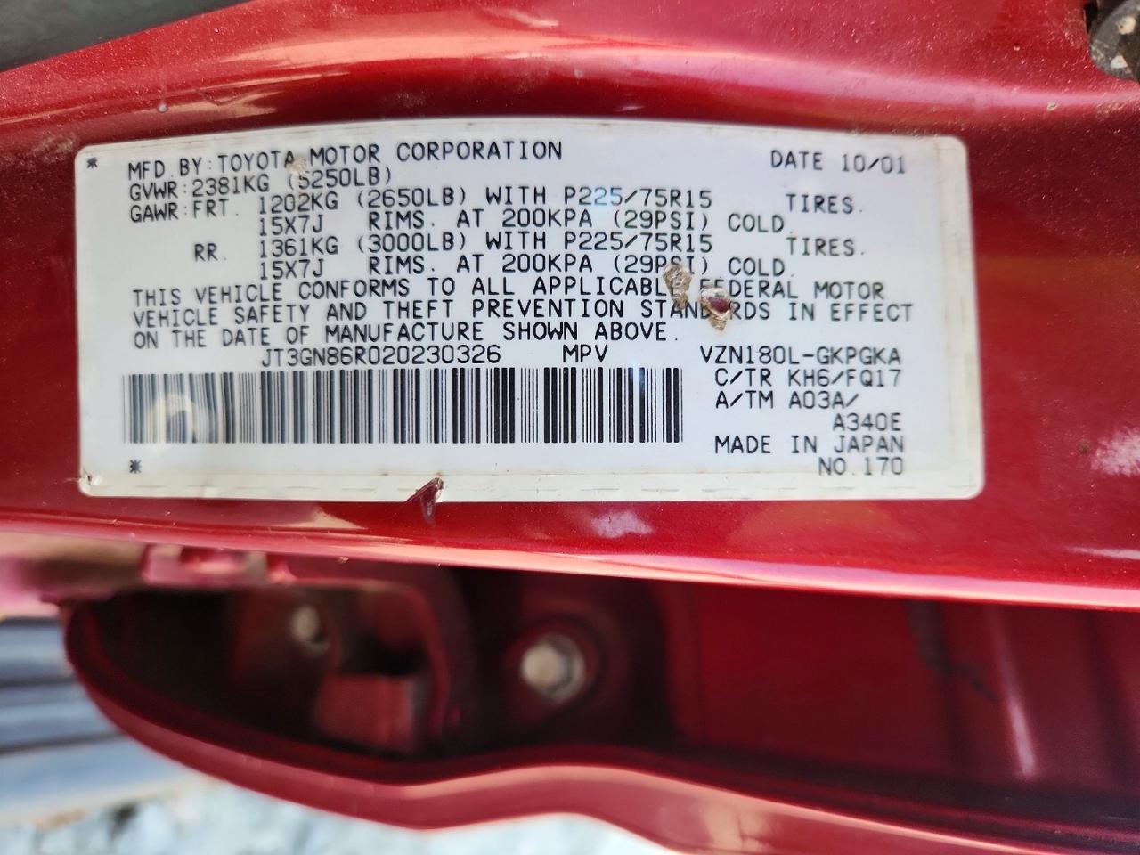2002 TOYOTA 4Runner