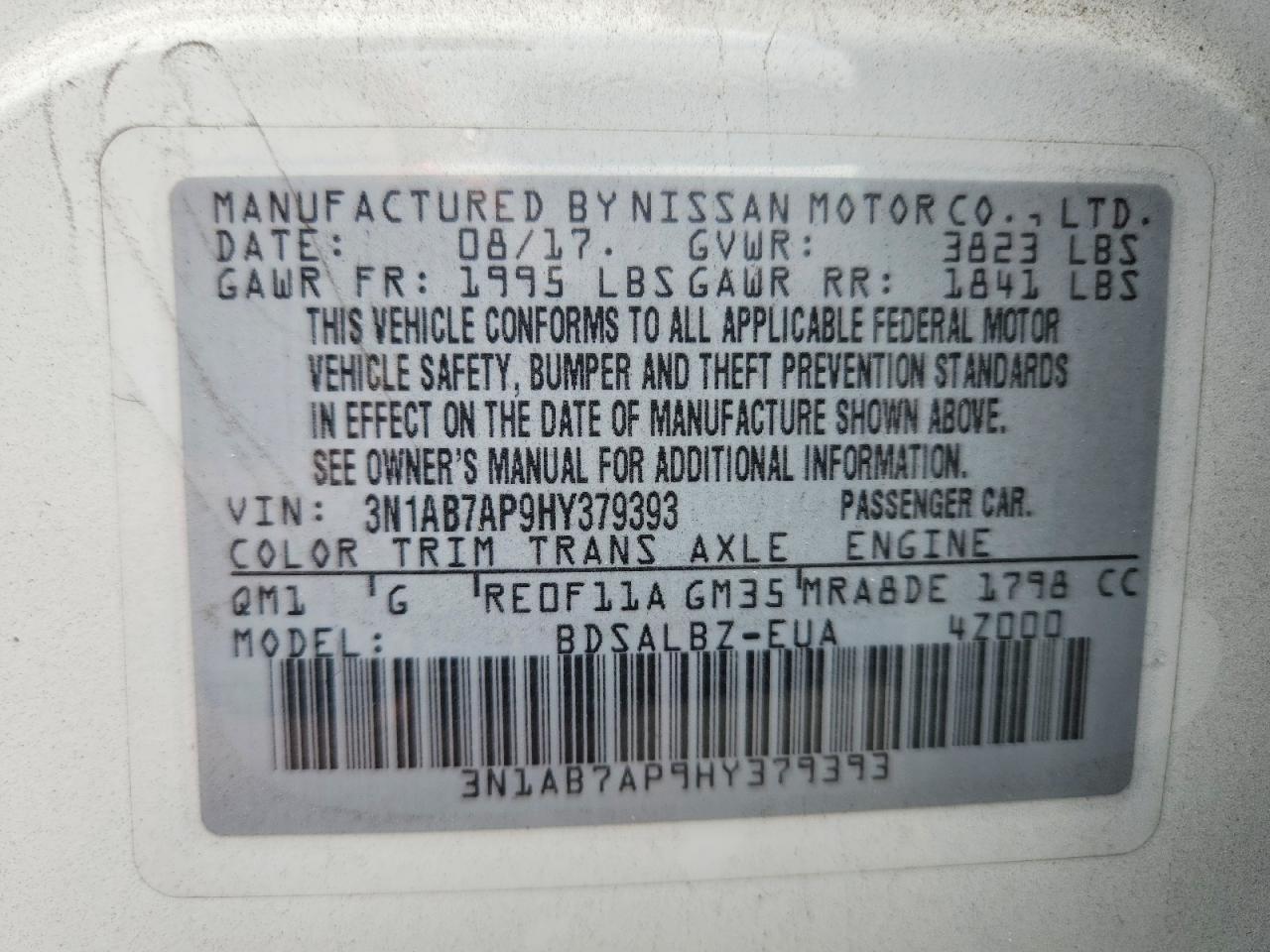 2017 NISSAN SENTRA