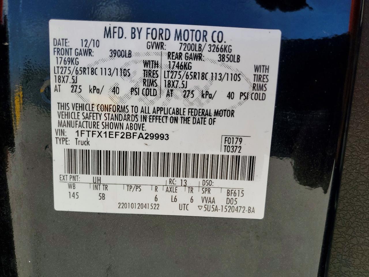 2011 FORD F-150