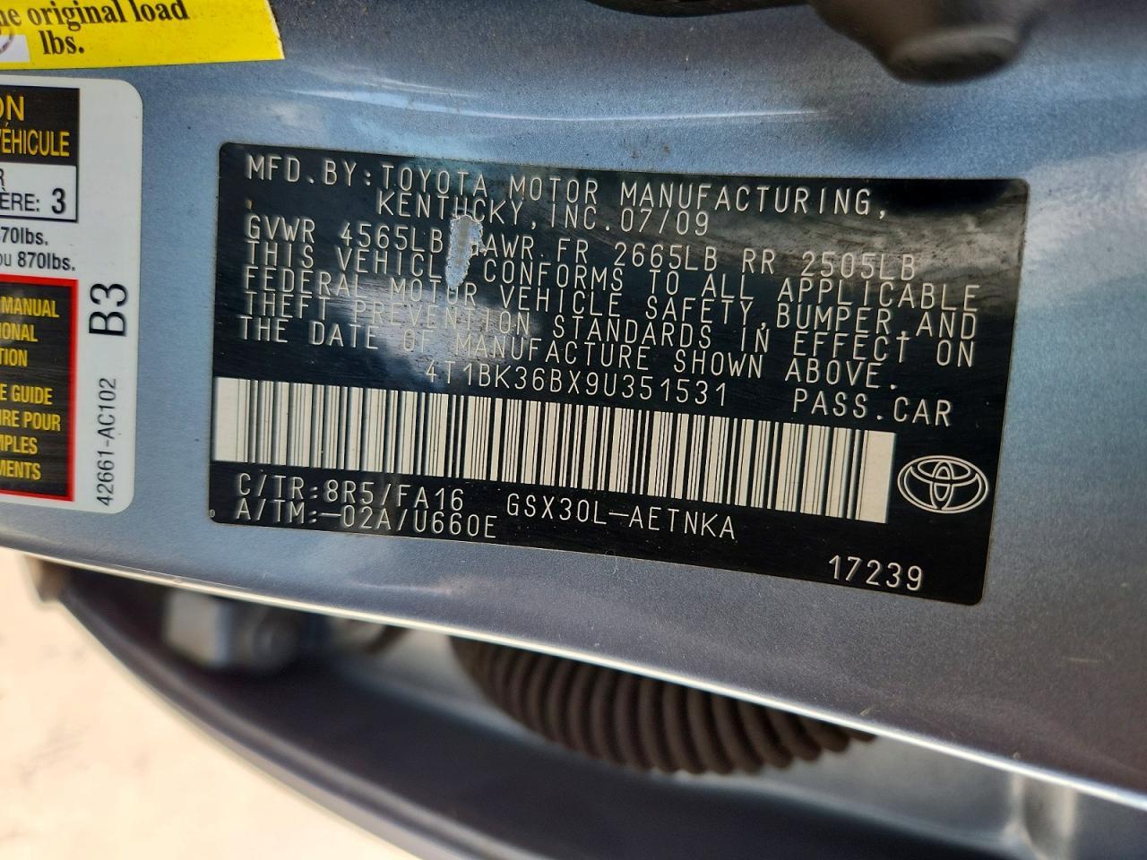 2009 TOYOTA Avalon