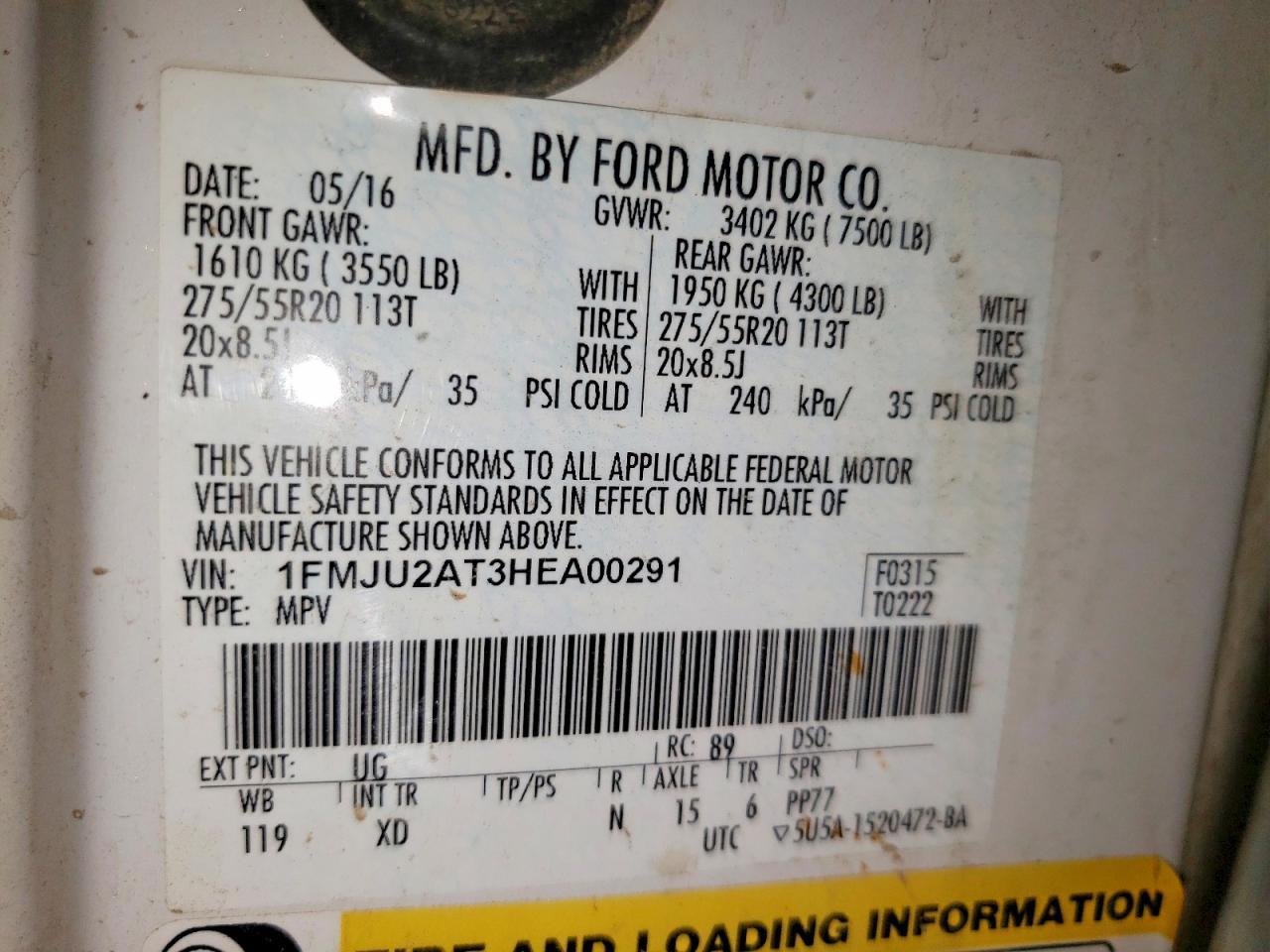 2017 FORD Expedition
