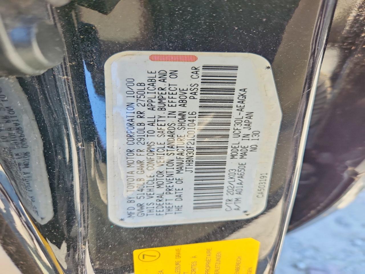 2001 LEXUS Ls 430