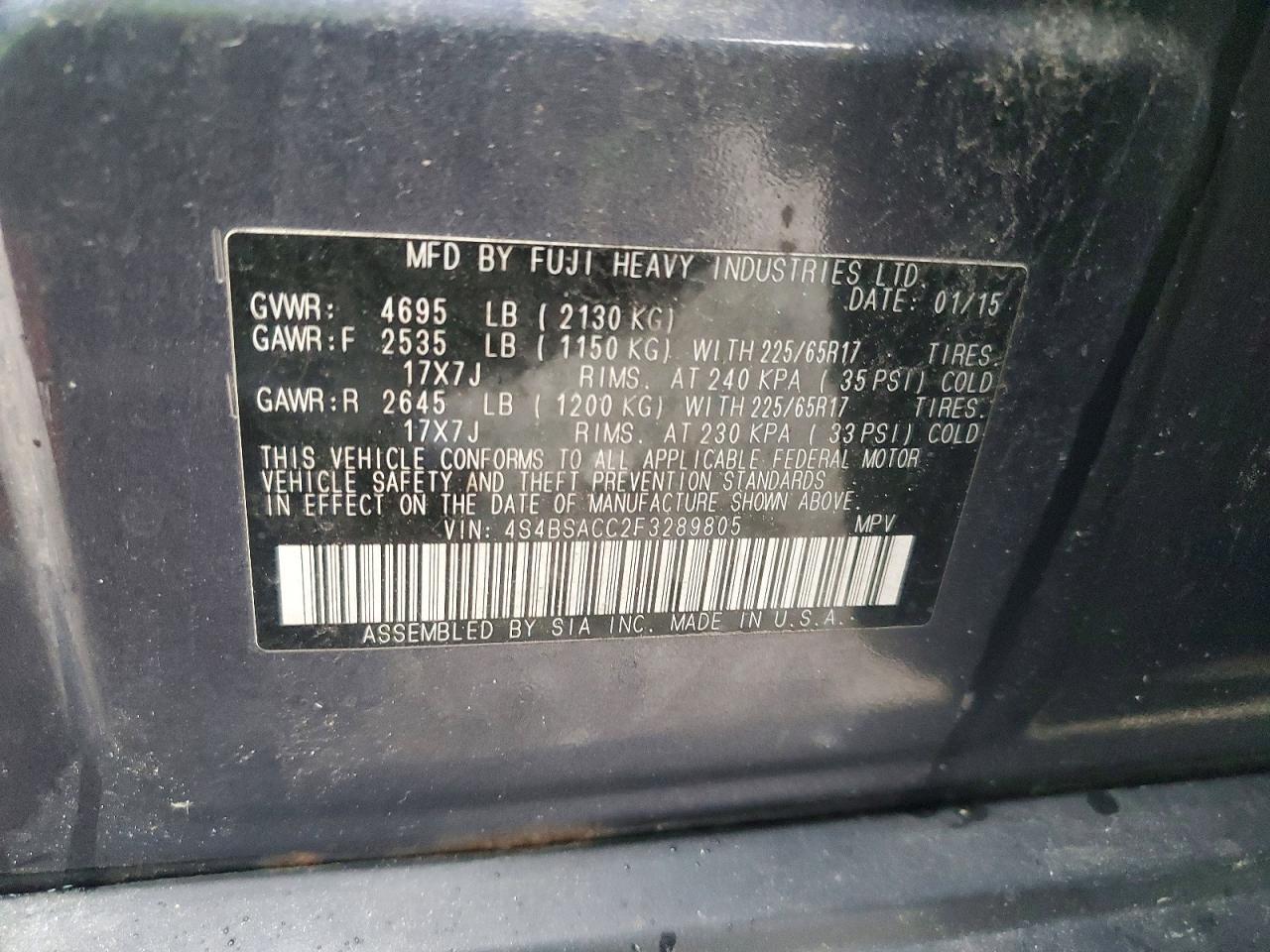 2015 SUBARU Outback