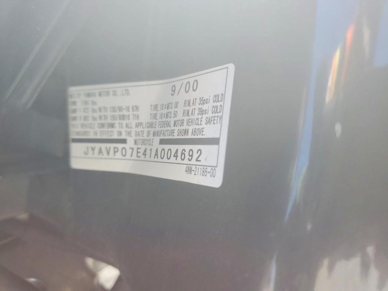 2001 YAMAHA XV1600