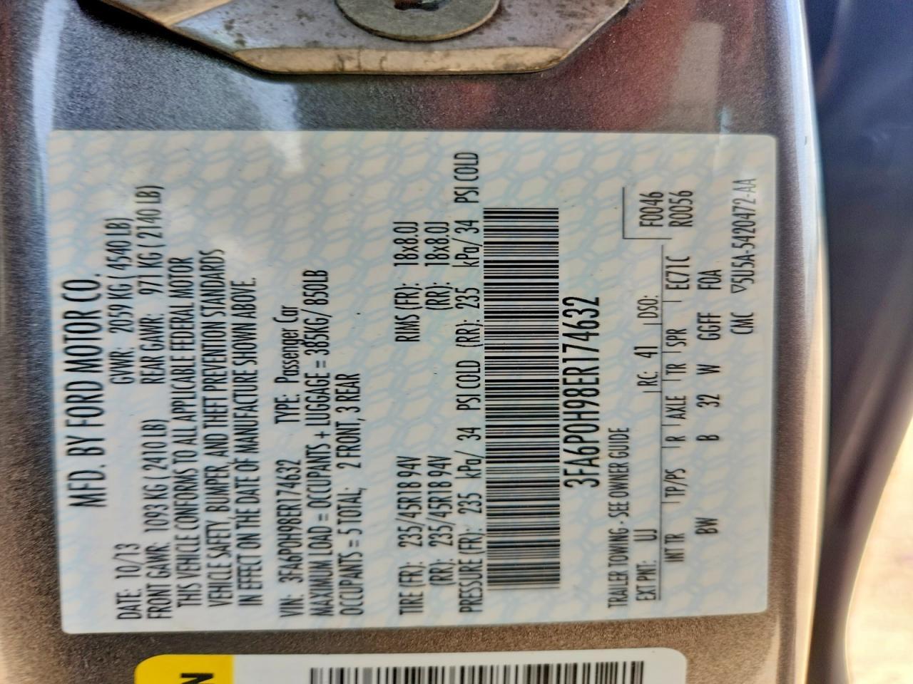 2014 FORD FUSION