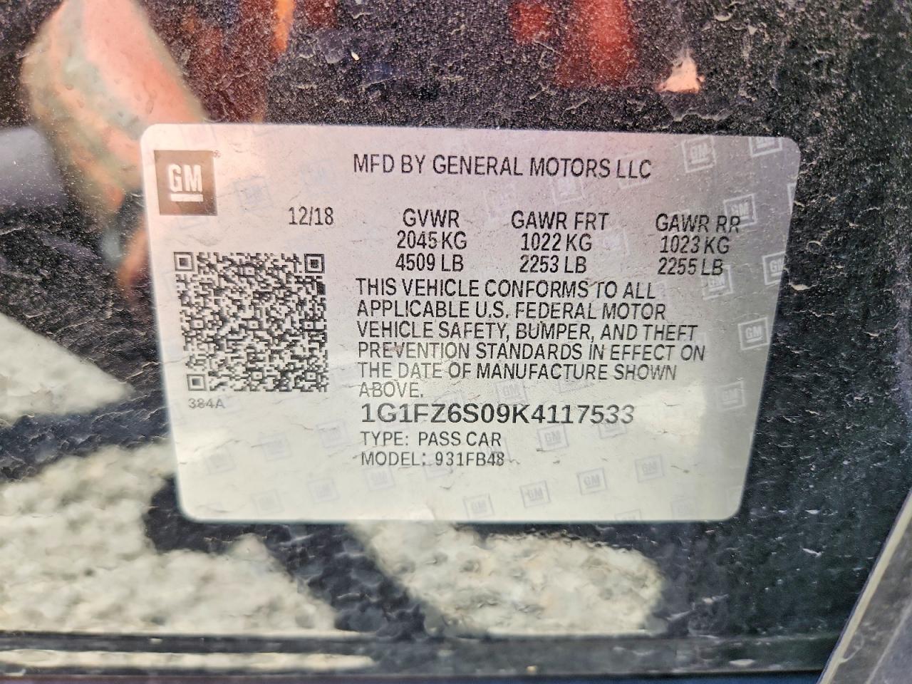 2019 CHEVROLET Bolt EV