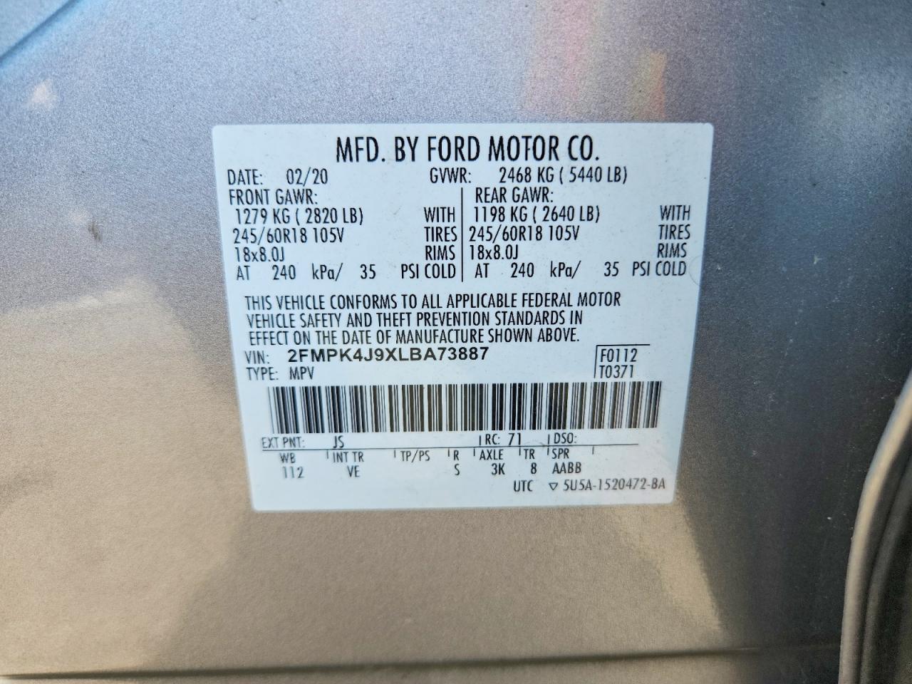 2020 FORD EDGE
