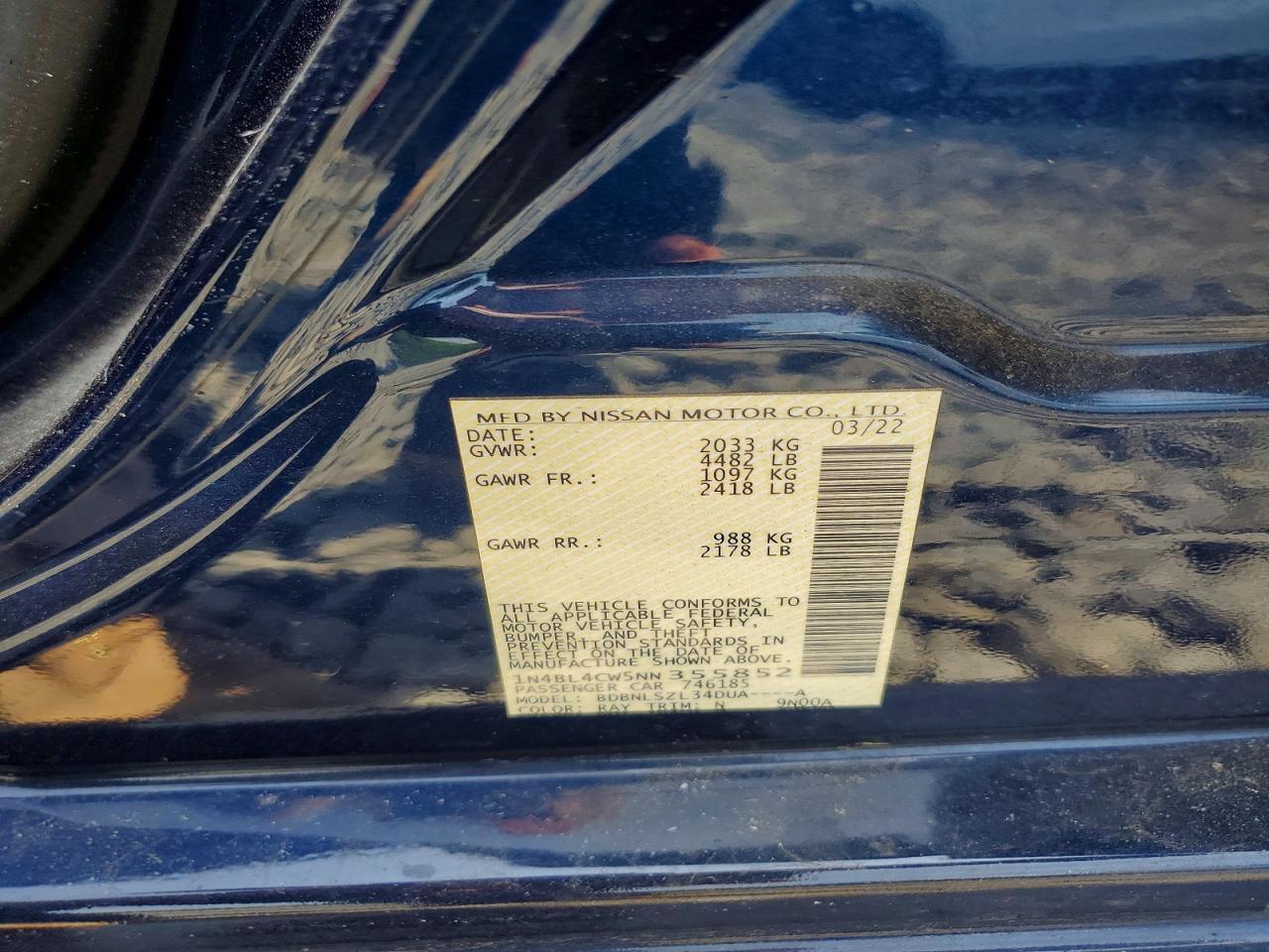 2022 NISSAN ALTIMA