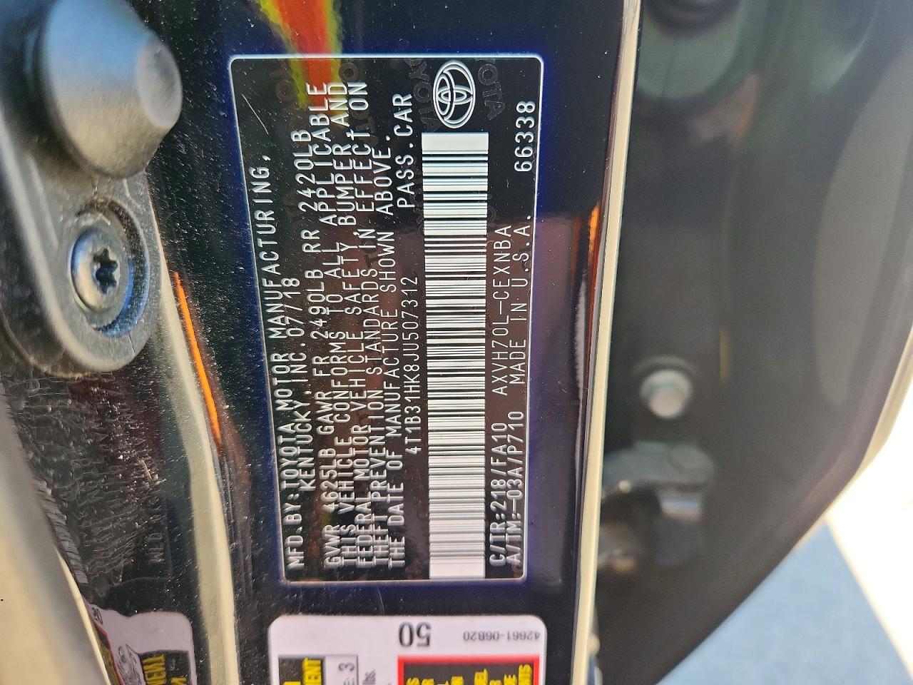 2018 TOYOTA CAMRY