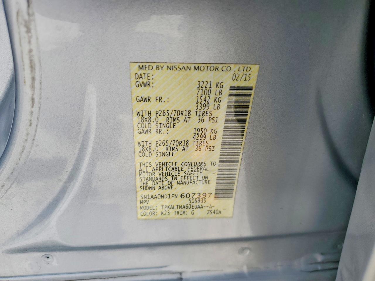 2015 NISSAN Armada