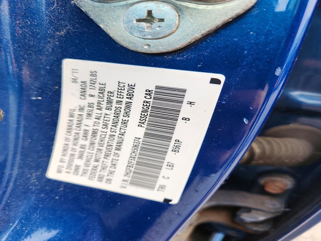 2012 HONDA CIVIC