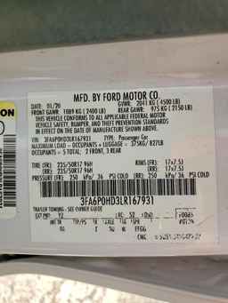 2020 FORD FUSION
