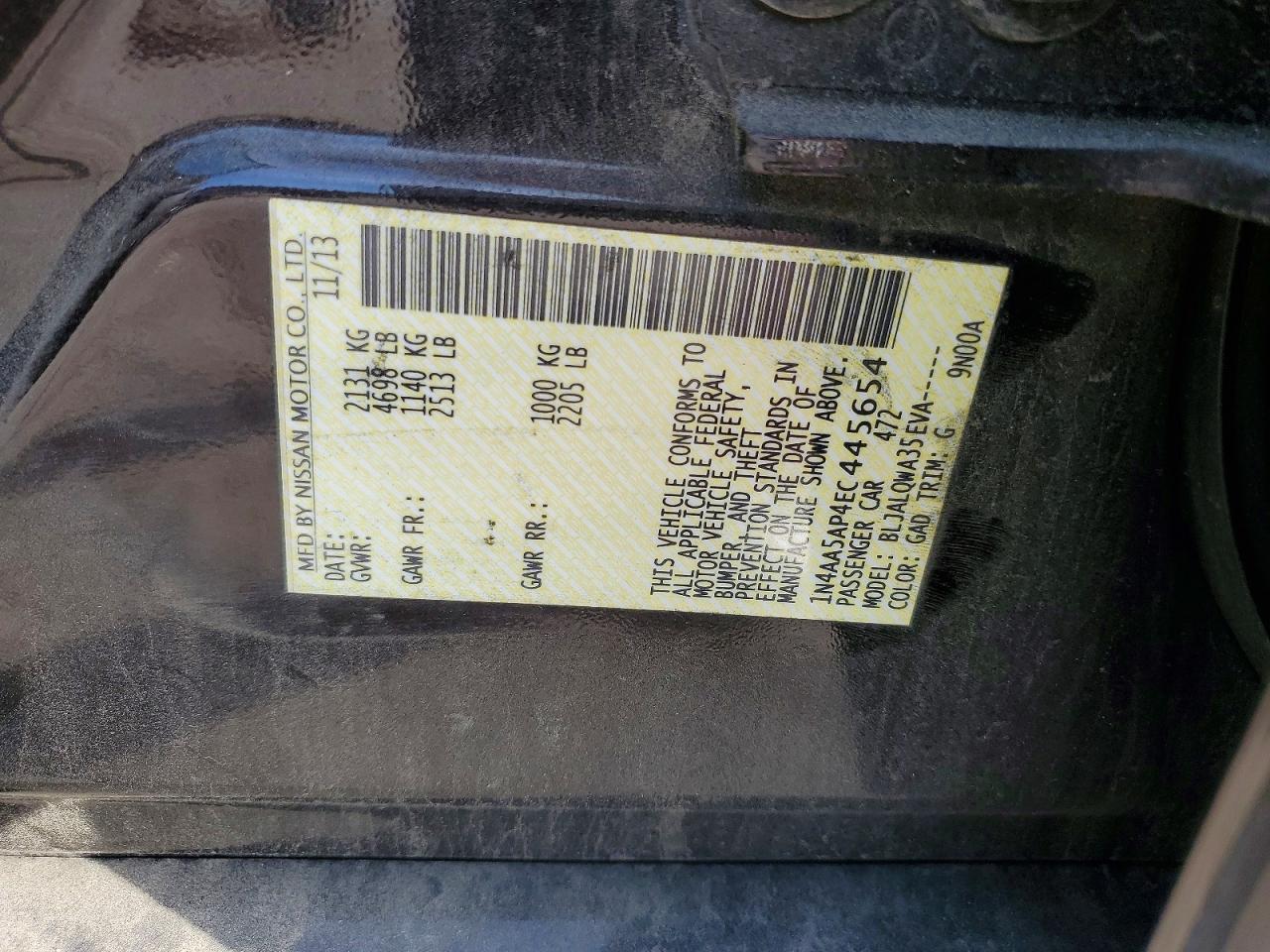 2014 NISSAN Maxima