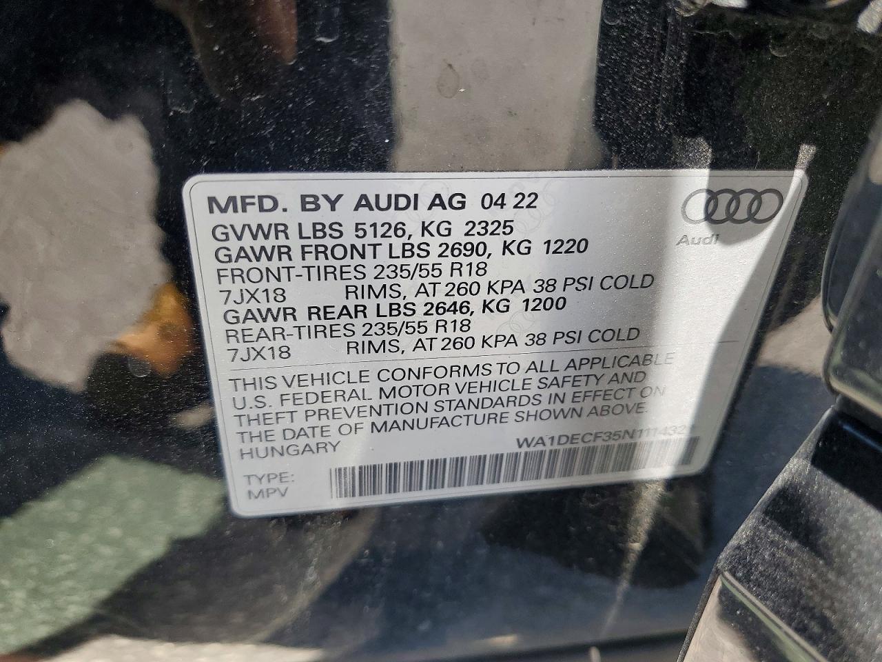2022 AUDI Q3