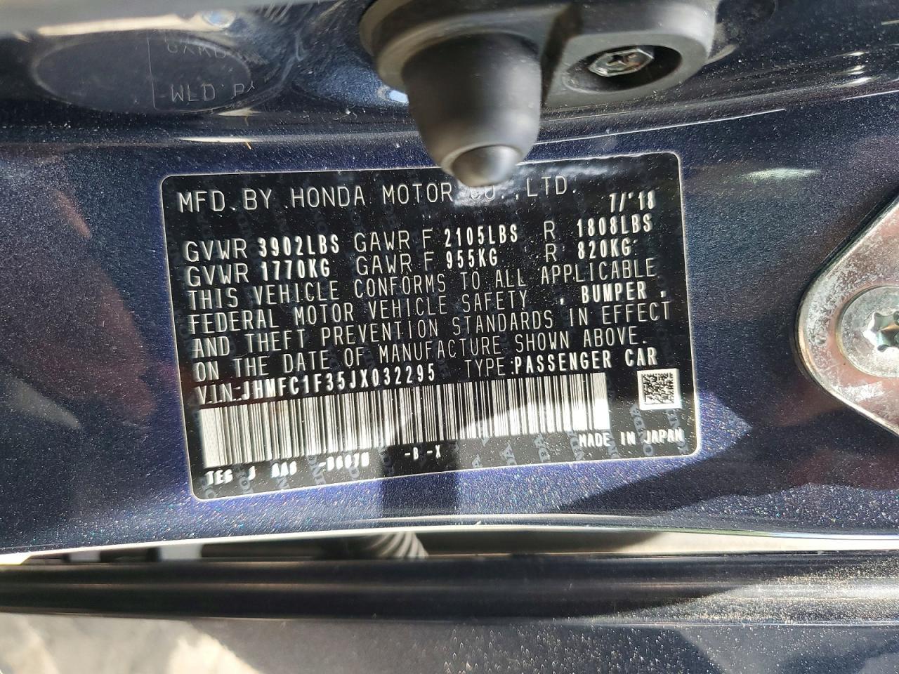 2018 HONDA CIVIC