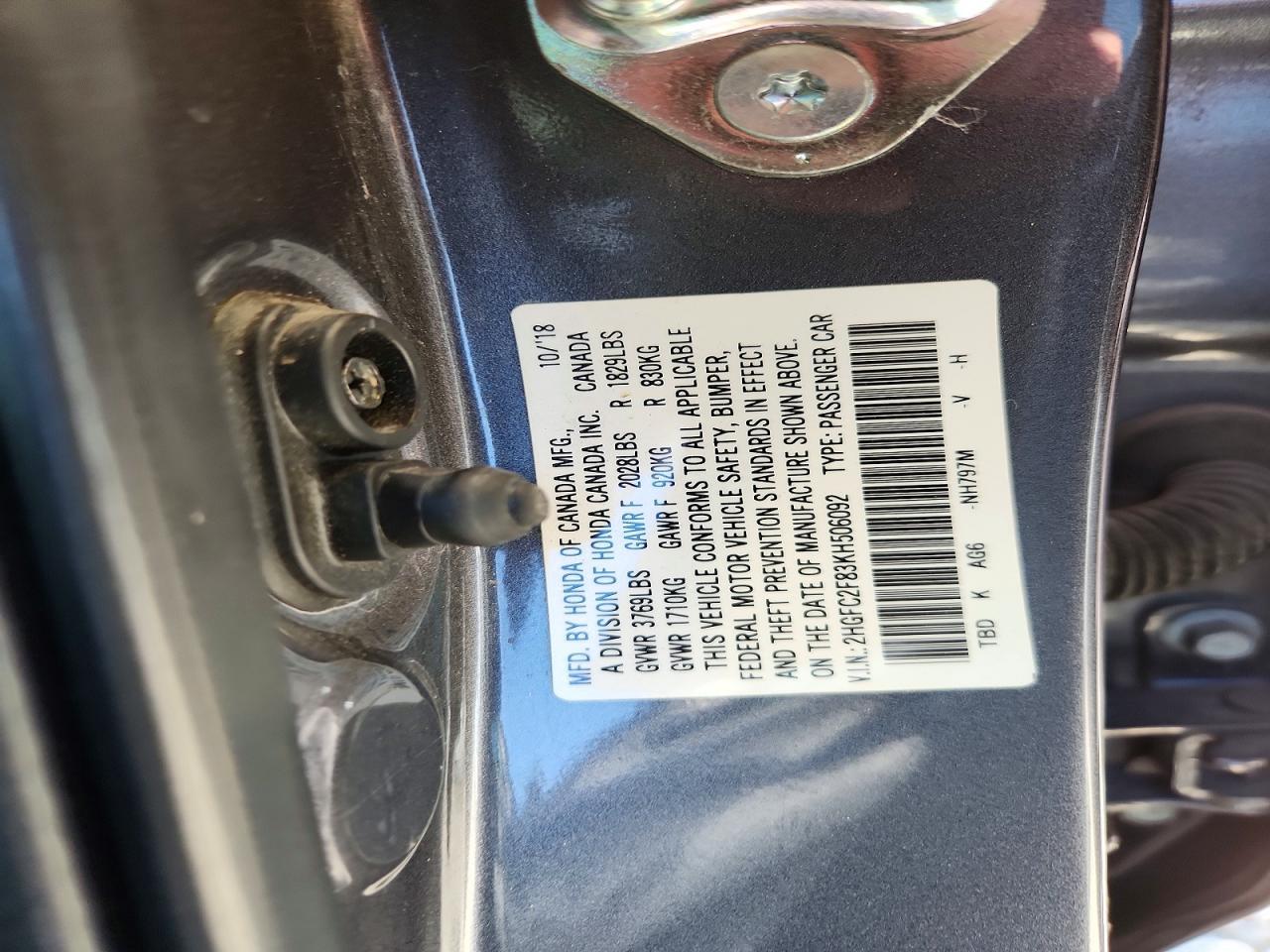 2019 HONDA CIVIC