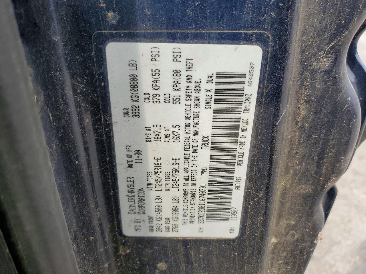 2001 DODGE Ram 2500