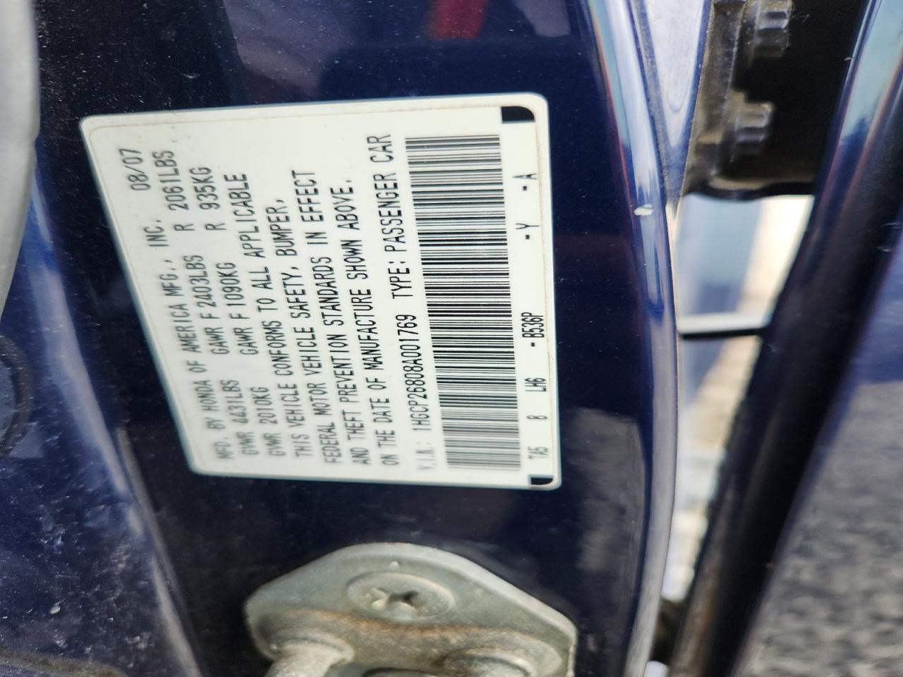 2008 HONDA ACCORD