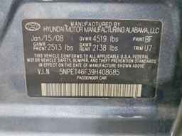 2009 HYUNDAI SONATA
