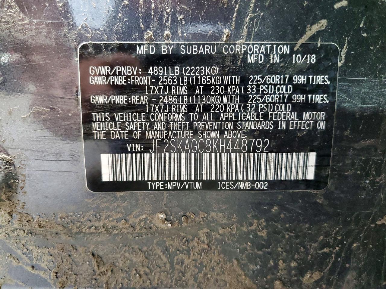 2019 SUBARU FORESTER