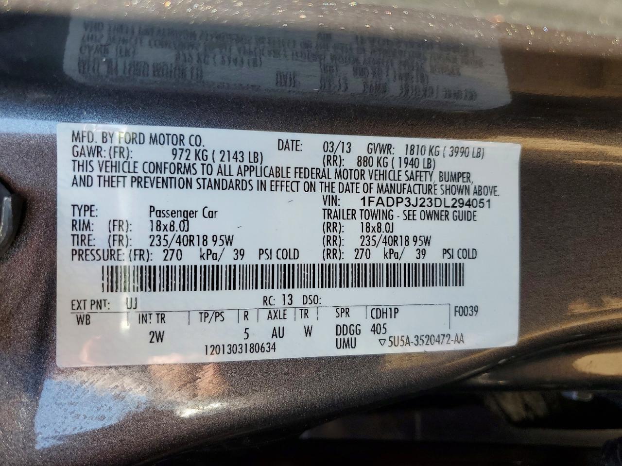 2013 FORD FOCUS