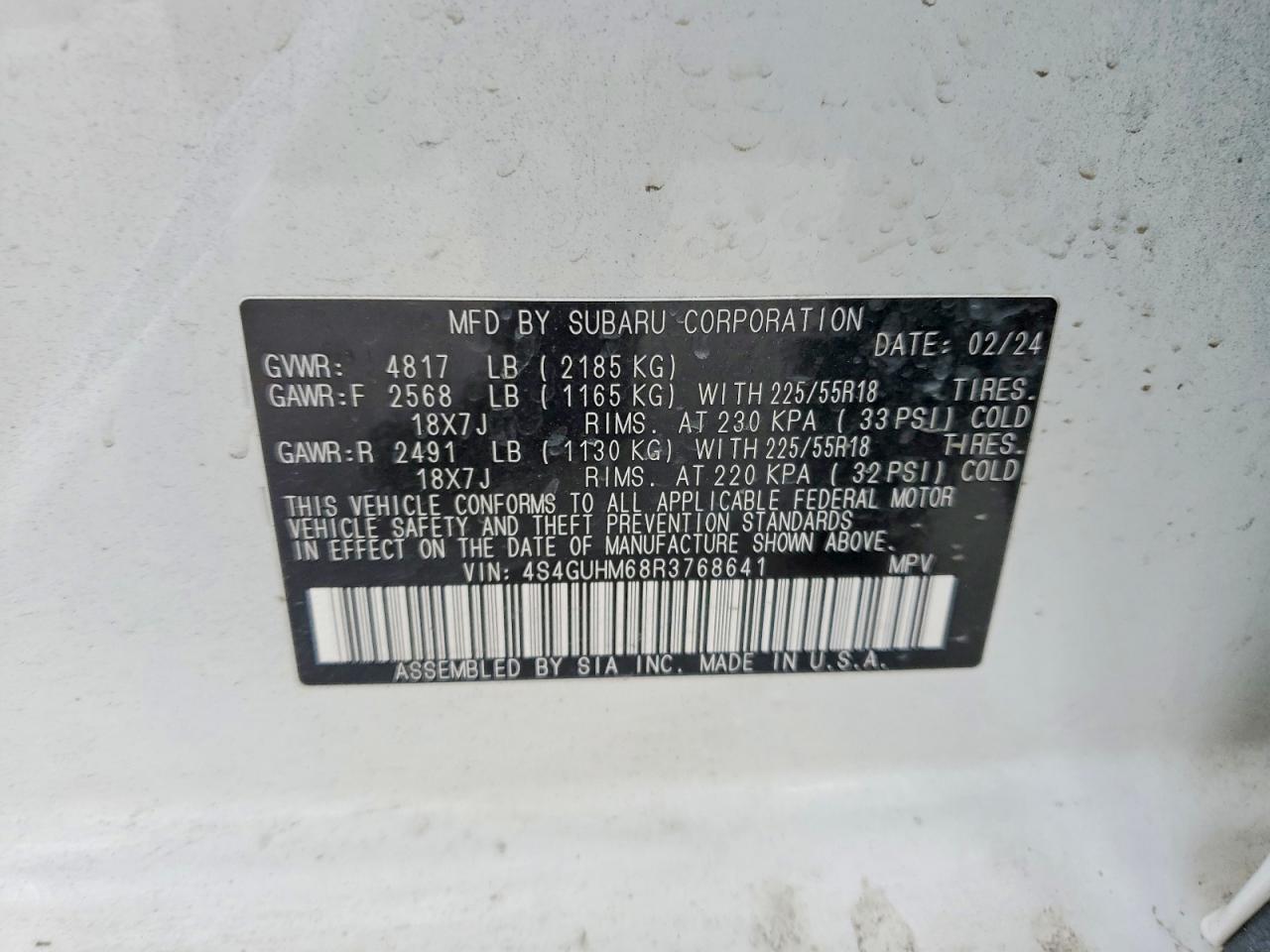 2024 SUBARU Crosstrek