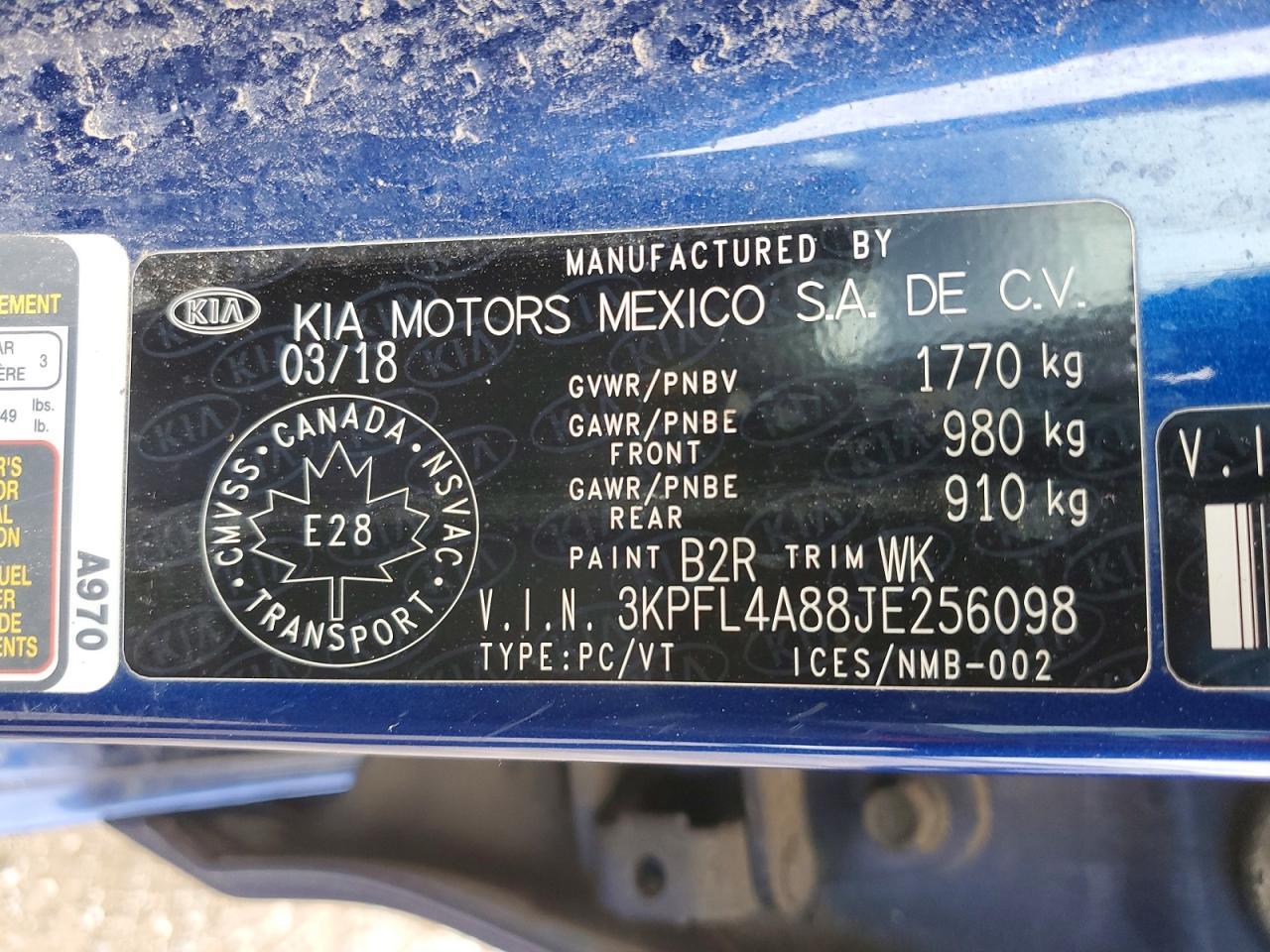 2018 KIA FORTE